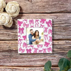 Pink Preppy Bows Picture Frame
