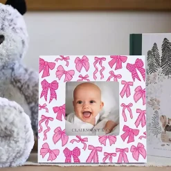 Pink Preppy Bows Picture Frame