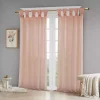 Pink Rosette Tab Top Curtain Panel, 84 in.
