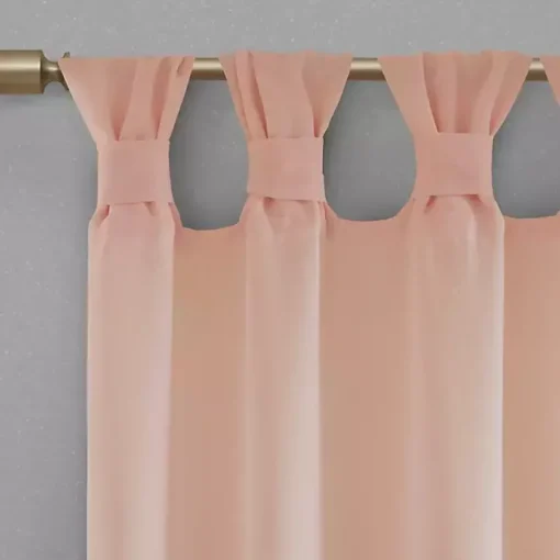 Pink Rosette Tab Top Curtain Panel, 84 in.