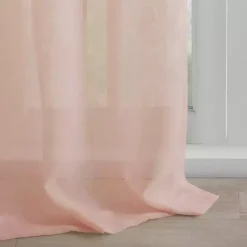 Pink Rosette Tab Top Curtain Panel, 84 in.