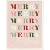 Pink Snowy Merry Christmas Framed Wall Plaque