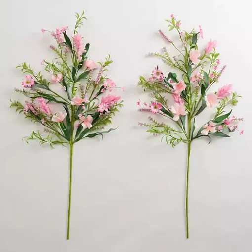 Pink Spring Flower Stems, Set of 2