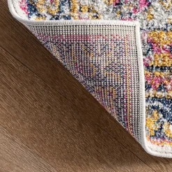 Pink Vintage Medallion Area Rug, 10x14