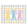 Plaid Bunny Trio Canvas Art Print