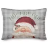Plaid Ho Ho Ho Santa Claus Pillow