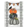 Plaid Stacked Pumpkins Canvas Art Print, 24x32
