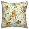 Playful Pastel Bunny Outdoor Pillow