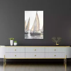 Plein Air Sailboats Canvas Art Print