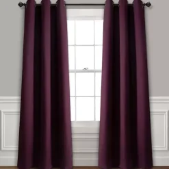 Plum Absolute Blackout Curtain Panel Set, 84 in.