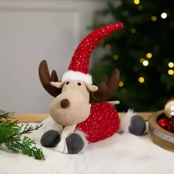 Plush Laying Moose Decoration