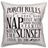 Porch Rules Outdoor Pillow