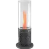 Portable Tabletop Fireplace on Black Base