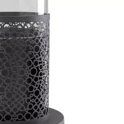 Portable Tabletop Fireplace on Black Base