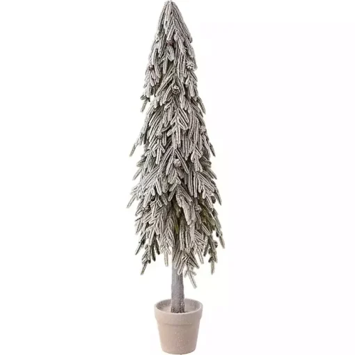 Potted Soft Touch Snowy Norfolk Pine Tree, 48 in.