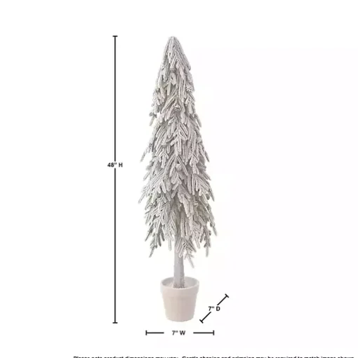 Potted Soft Touch Snowy Norfolk Pine Tree, 48 in.