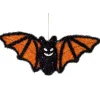 Pre-Lit Black and Orange Outdoor Bat Decoration