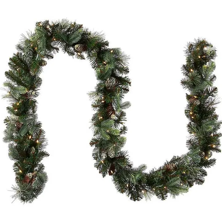 Pre-Lit Carolina Pine Christmas Garland, 9 ft.