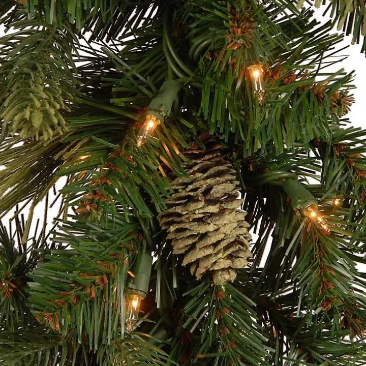 Pre-Lit Carolina Pine Christmas Garland, 9 ft.