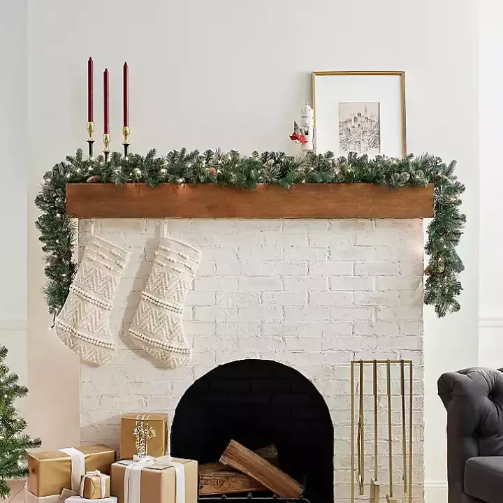 Pre-Lit Carolina Pine Christmas Garland, 9 ft.