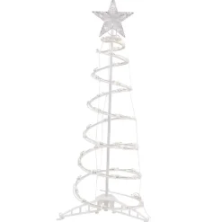Pre-Lit Clear White Spiral Tree, 3 ft.