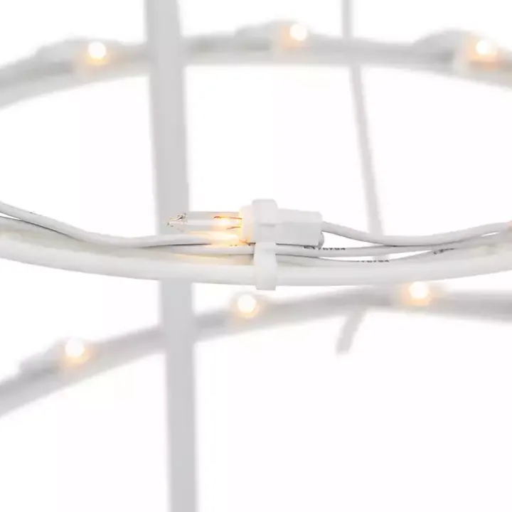 Pre-Lit Clear White Spiral Tree, 3 ft.
