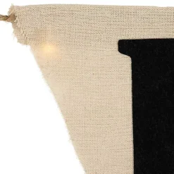 Pre-Lit Happy Halloween Burlap Banner