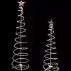 Pre-Lit Multicolor White Spiral Trees, Set of 2