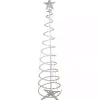 Pre-Lit Multicolor White Spiral Tree, 6 ft.
