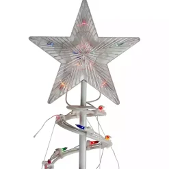 Pre-Lit Multicolor White Spiral Trees, Set of 2