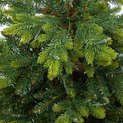 Pre-Lit North Carolina Fir Tree in Red Planter
