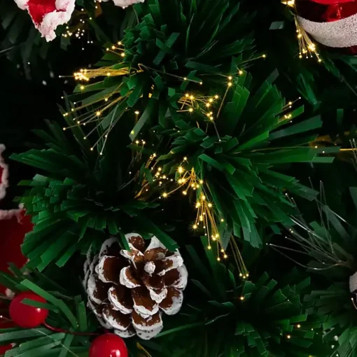 Pre-Lit Poinsettia Christmas Tree Arrangement