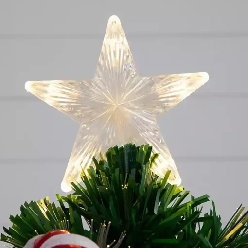 Pre-Lit Poinsettia Christmas Tree Arrangement