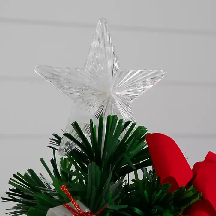 Pre-Lit Red Bow Christmas Tree Arrangement