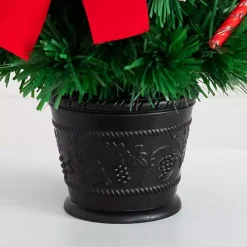 Pre-Lit Red Bow Christmas Tree Arrangement