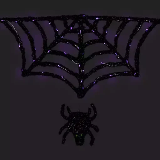 Pre-Lit Spider and Web Outdoor Decoration