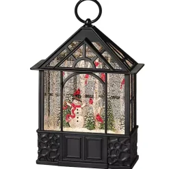 Pre-Lit Swirly Snow Gazebo Figurine