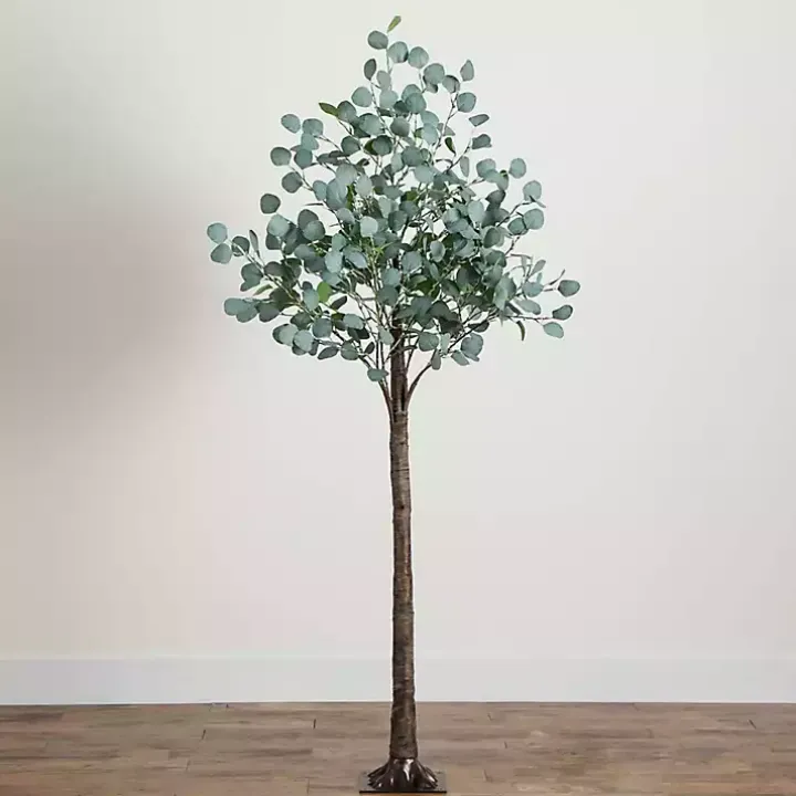 Pre-Lit Warm LED Eucalyptus Plant, 6 ft.