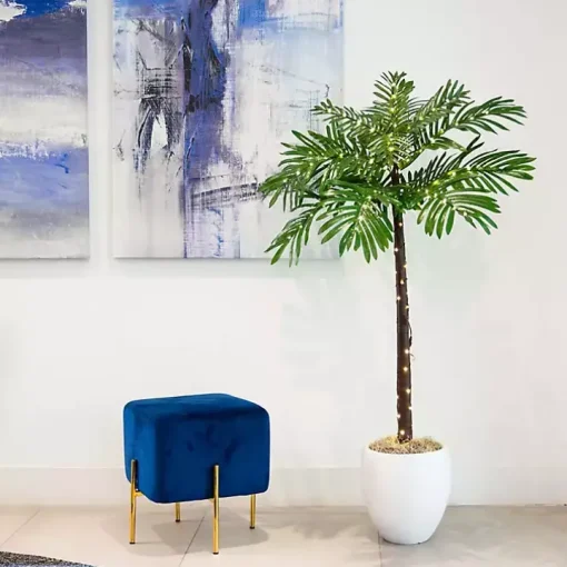 Pre-Lit Warm LED Palm Tree, 4 ft.