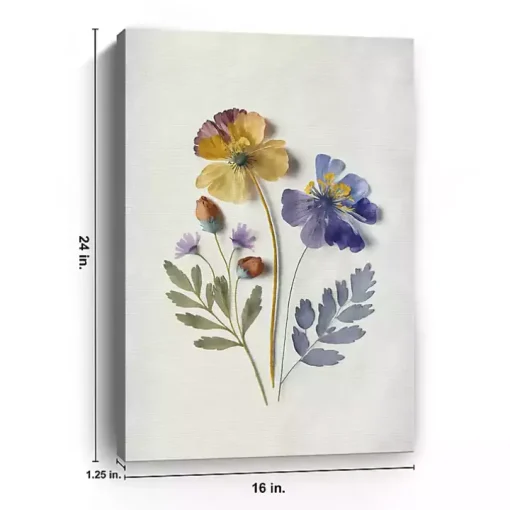 Pressed Flower Memories III Canvas Art Print