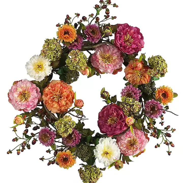 Pretty Peony Garden Mix Wreath