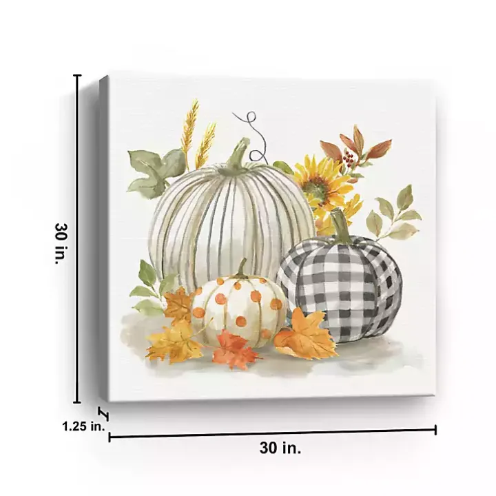 Pumpkin Décor I Canvas Art Print, 30x30