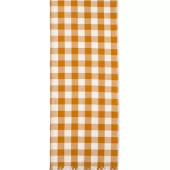 Pumpkin Spice Checkered Table Runner