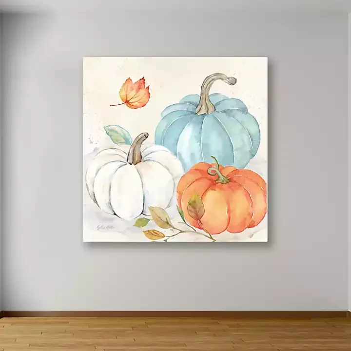 Pumpkin Trio Canvas Art Print