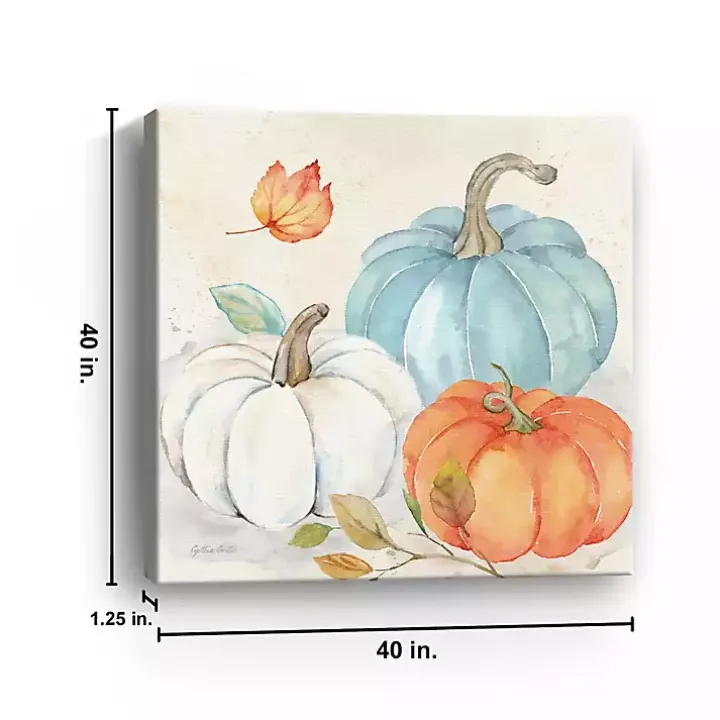 Pumpkin Trio Canvas Art Print
