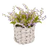 Purple Lily of the Valley Arrangement in Basket