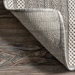 Raina Gray Tribal Zig Zag Outdoor Rug, 5x8