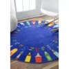 Rainbow Alphabet Round Rug, 5 ft.