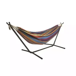 Rainbow Double Hammock with Stand and Carry Bag