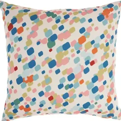 Rainbow Leaves Outdoor Square Throw Pillow